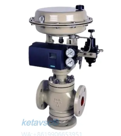 3 way pneumatic actuated control valve