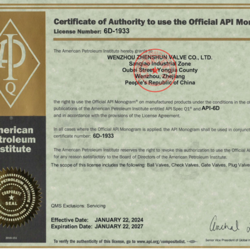 API 4D certificate keta valve solution corporate