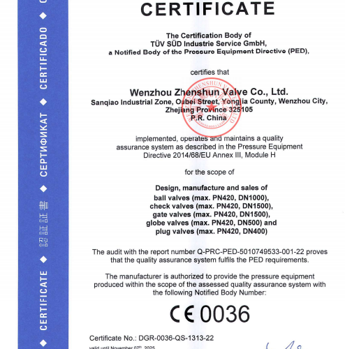 CE certificate keta valve solution corporate