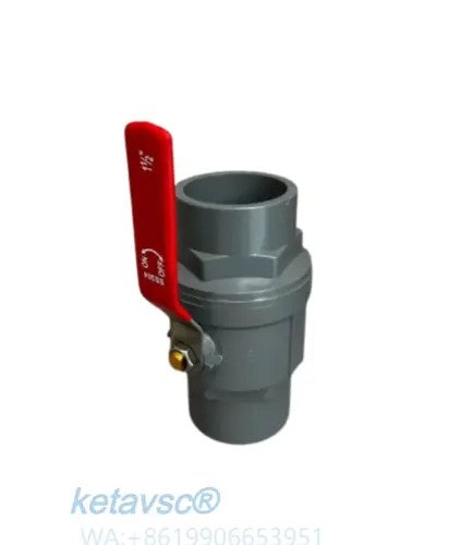 PVC ball valve with handle operate from keta valve