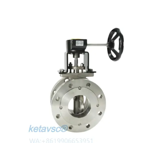 double flange connect high performance double offset butterfly valve