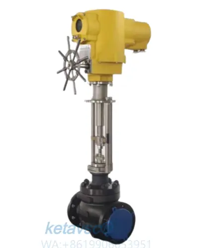 extend stem electric actuator with handle wheel control valve