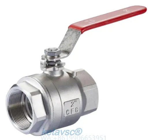 handle manual 2 PC stainless steel ball valve from China