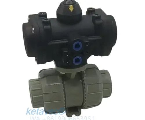 high performance pneumatic PVC ball valve with stainless steel ball