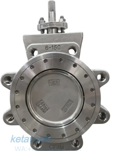 highest qualities stainless steel lug wafer double eccentric butterfly valve from keta valve manufacture