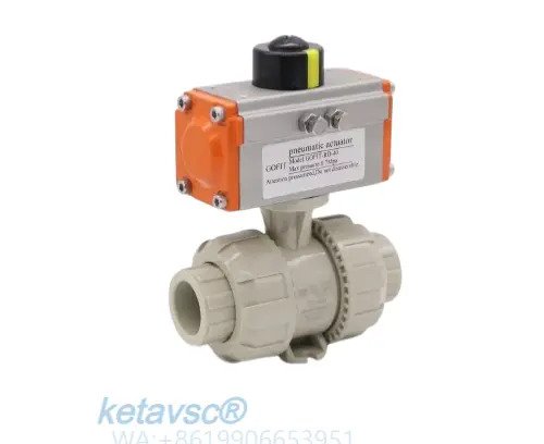 pneumatic actuated PVC PP upvc ball valve