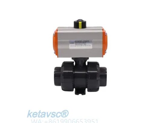 pneumatic actuated PVC ball valve from China manufacture