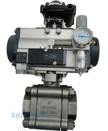 pneumatic actuated high pressure forged steel ball valve