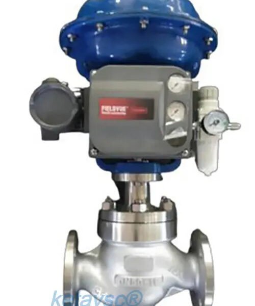 pneumatic actuator with fisher positioner control valve flange connect