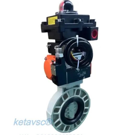 pneumatic actuator with limit switch PVC wafer butterfly valve