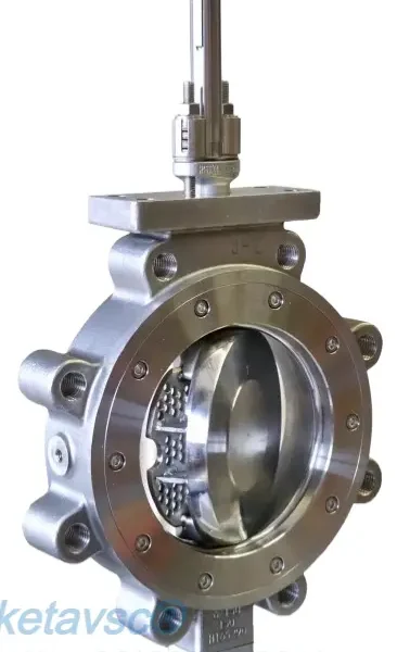 special designed lug wafer high performance triple eccentric butterfly valve with 2 disc to reduce the pressure and flow rate