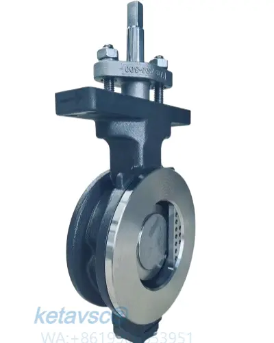 special designed lug wafer high performance triple eccentric butterfly valve with 2 disc to reduce the pressure from keta valve in China