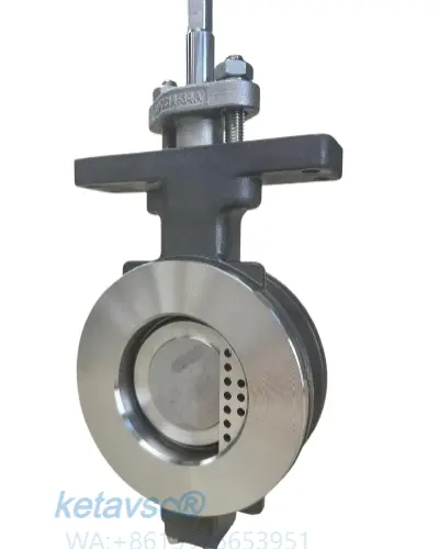 special designed lug wafer high performance triple eccentric butterfly valve with 2 disc to reduce the pressure