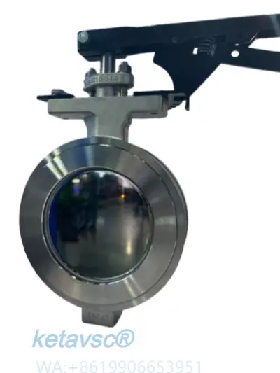 stainless steel high performance butterfly valve with handle from keta valve manufacture