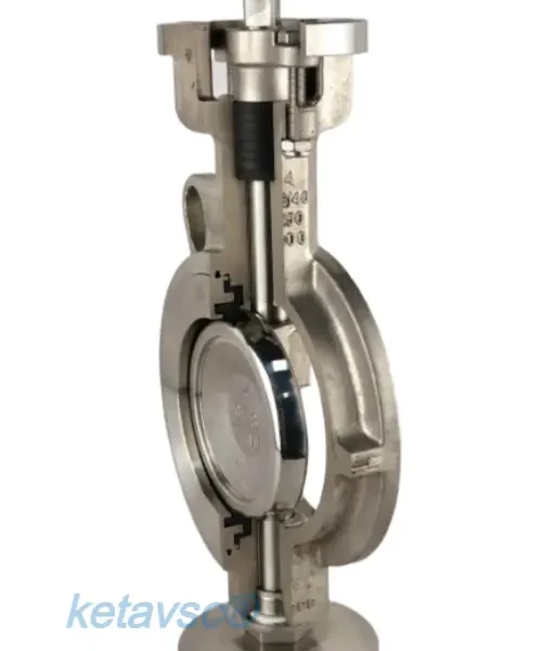 stainless steel high performance double eccentric butterfly valve