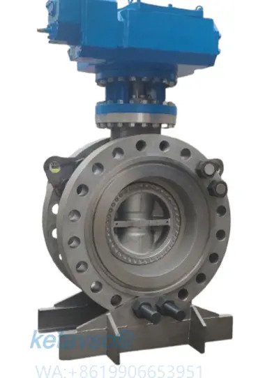 stainless steel high performance triple offset double flange connect butterfly valves from keta valve