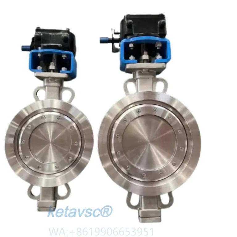 stainless steel high performance wafer butterfly valves with gearbox operate from keta valve