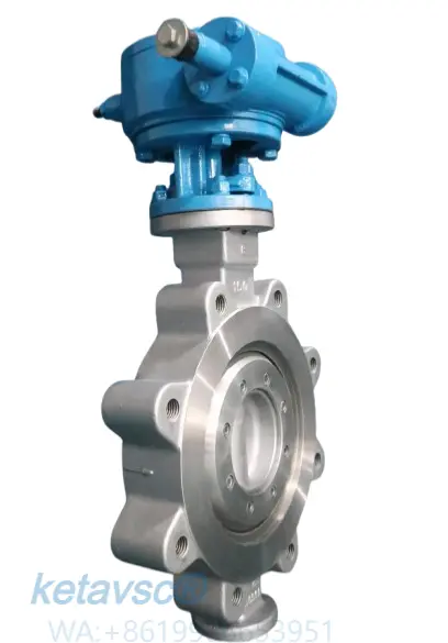 stainless steel lug wafer high performance double offset butterfly valve from China manufacture