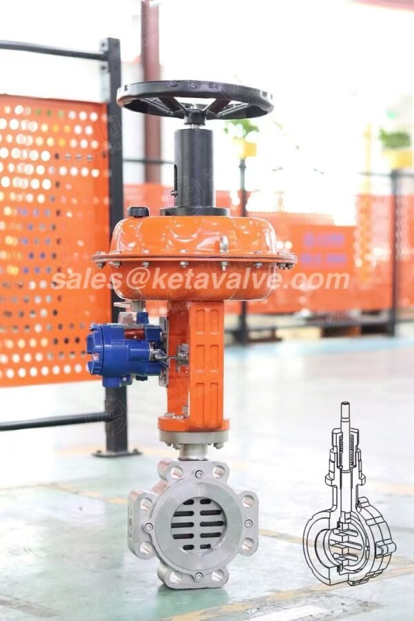 pneumatic actuated slide plate control valve