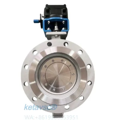 stainless steel high performance wafer butterfly valve with double flange end from keta valve